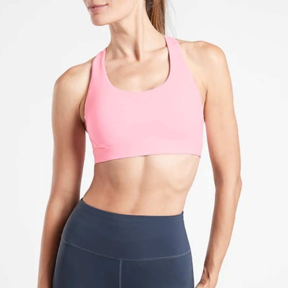 NWT Athleta Pink Ultimate Supersonic Sports Bra - Picture 2 of 8